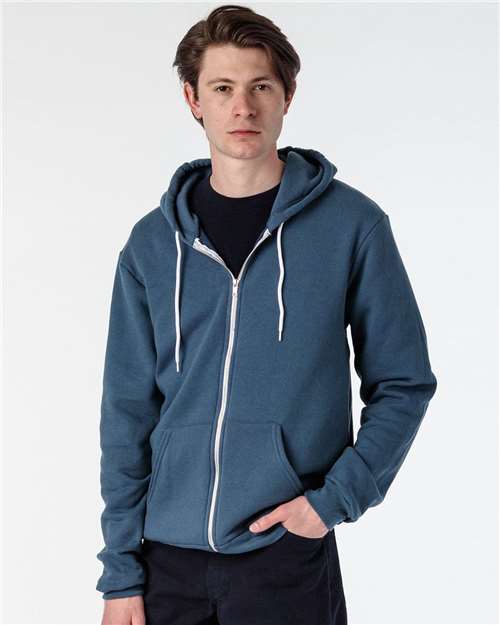 Los Angeles Apparel F97 Unisex USA-Made Flex Fleece Full-Zip Hooded Sweatshirt