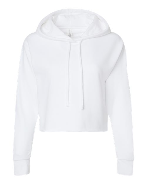 Next Level 9384 Women's Laguna Sueded Raw Edge Crop Hoodie