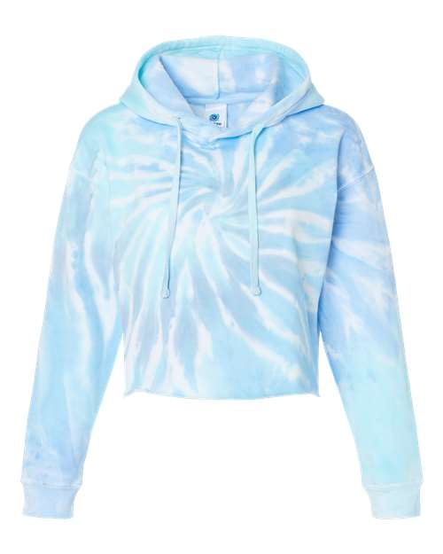 Colortone 8333 Women's Tie-Dyed Crop Hooded Sweatshirt