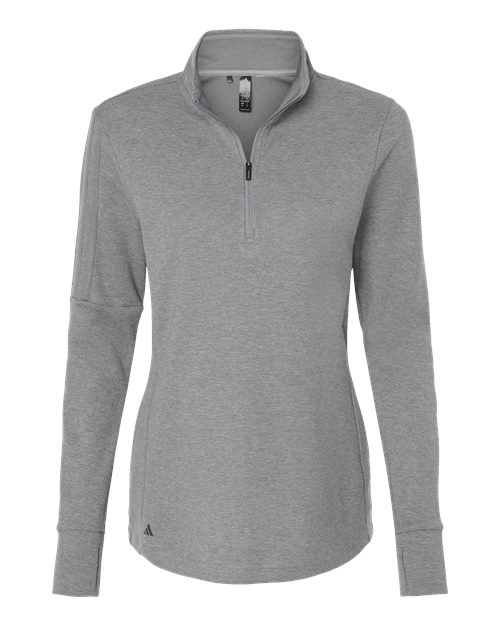 Adidas A555 Women's 3-Stripes Quarter-Zip Sweater