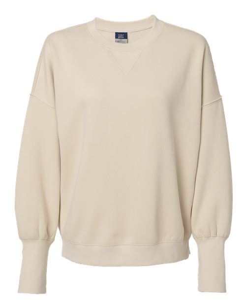 MV Sport W22712 Women's Sueded Fleece Crewneck Sweatshirt