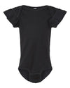 Rabbit Skins 4439 Infant Flutter Sleeve Baby Rib Bodysuit
