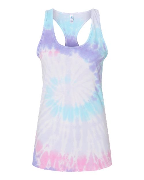 Colortone 3400 Women's Tie-Dyed Racerback Tank Top