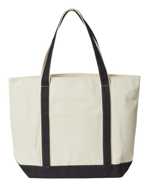 Liberty Bags 8873 XL Zippered Cotton Canvas Resort Tote