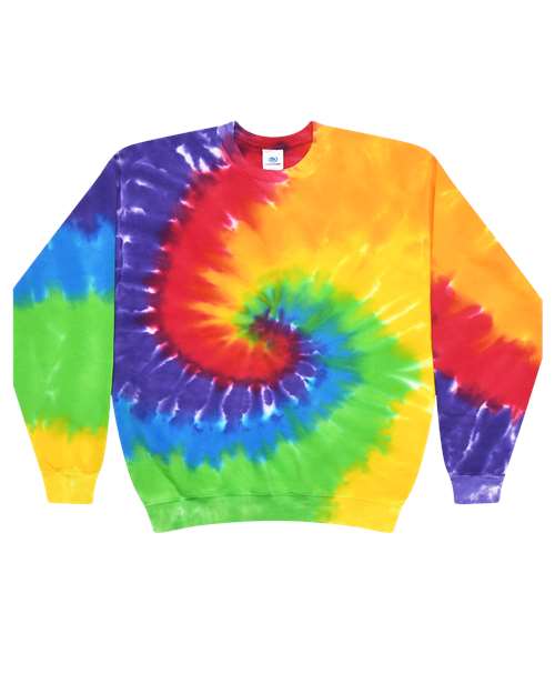 Colortone 8100 Unisex Tie-Dyed Fleece Crewneck Sweatshirt