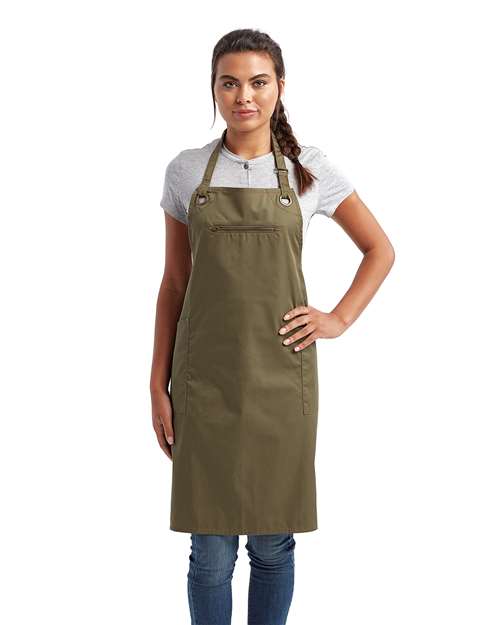 Artisan Collection by Reprime RP121 Barley Recycled Bib Apron with Pocket