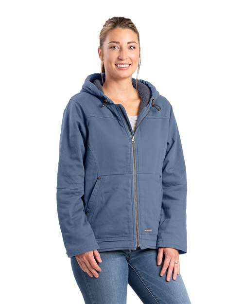 Berne Apparel WHJ48 Women's Sherpa-Lined Twill Hooded Jacket