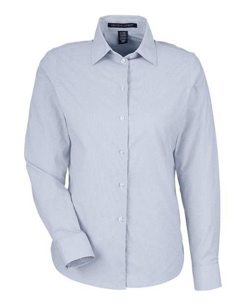 Devon & Jones DG537W Women's CrownLux Performance® Microstripe Dress Shirt