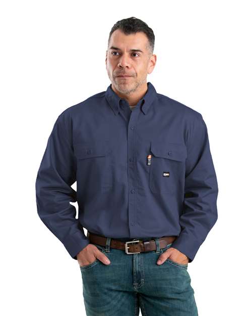 Berne Apparel FRSH10T Men's Tall Flame-Resistant Button Down Work Shirt