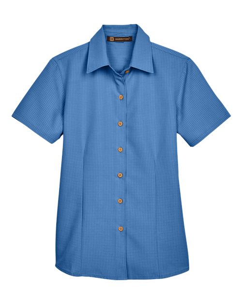 Harriton M560W Women's Barbados Textured Camp Shirt
