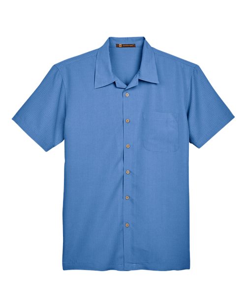 Harriton M560 Men's Barbados Textured Camp Shirt