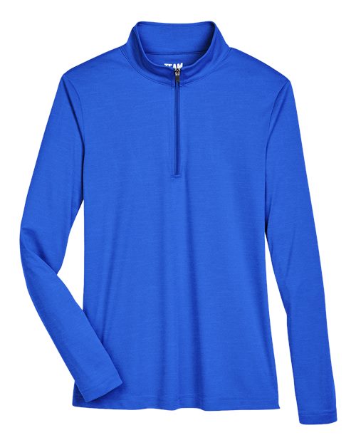 Team 365 TT31HW Women's Zone Sonic Heather Performance Quarter-Zip Pullover