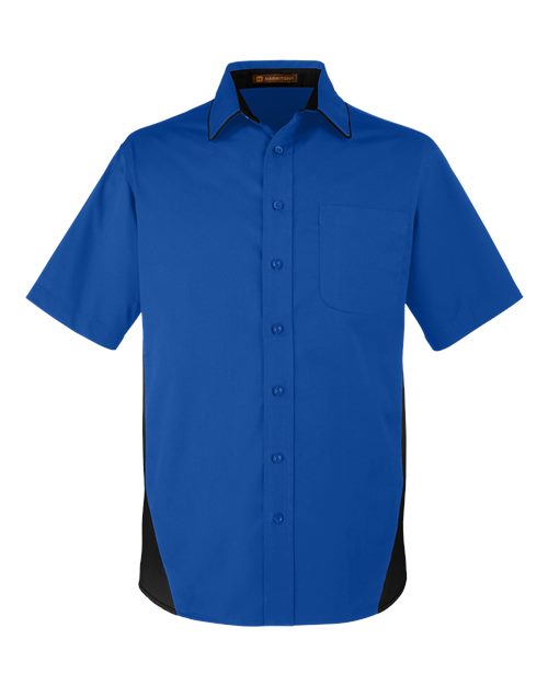 Harriton M586 Men's Flash IL Colorblock Shirt