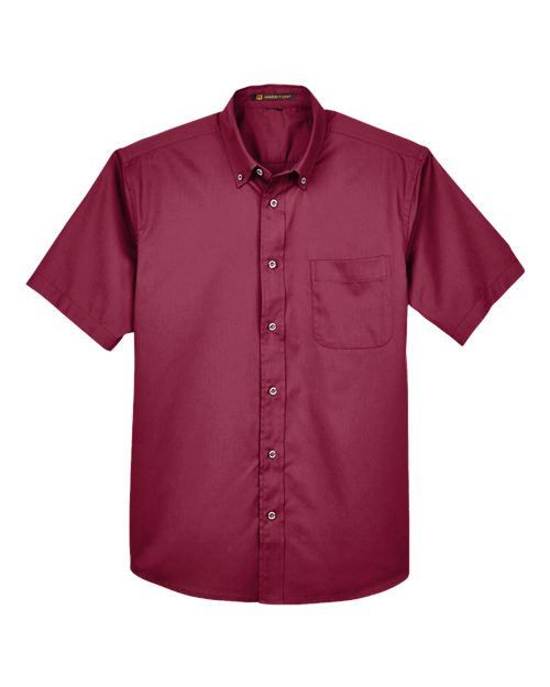 Harriton M500S Men's Easy Blend™ Twill Dress Shirt with Stain-Release