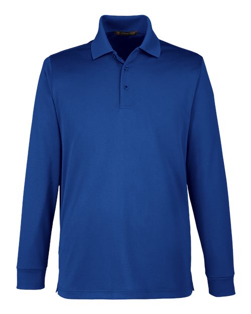 Harriton M348L Men's Advantage Snag Protection Plus IL Long Sleeve Polo