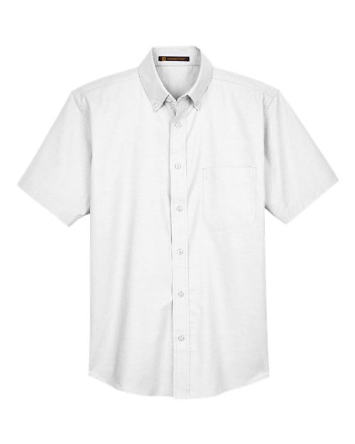 Harriton M600S Men's Oxford Short Sleeve with Stain-Release