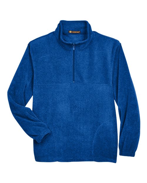 Harriton M980 Men's Quarter-Zip Fleece Pullover
