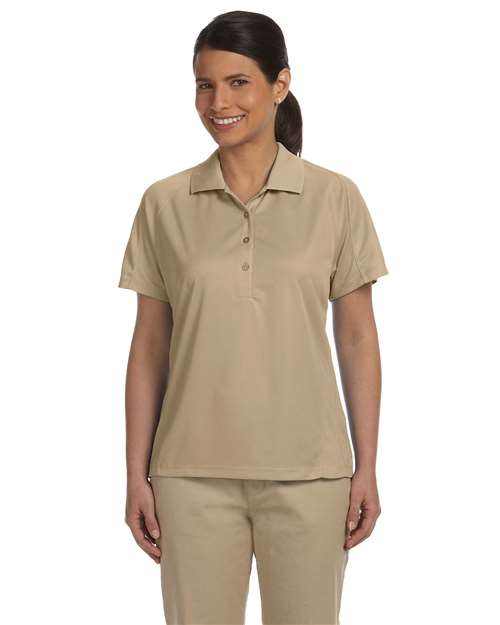 Harriton M374W Women's Polytech Mesh Insert Polo