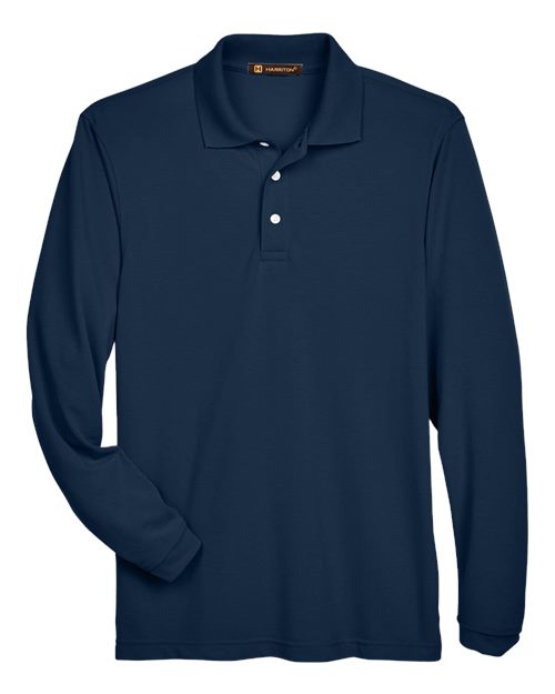 Harriton M265L Men's Easy Blend™ Long Sleeve Polo