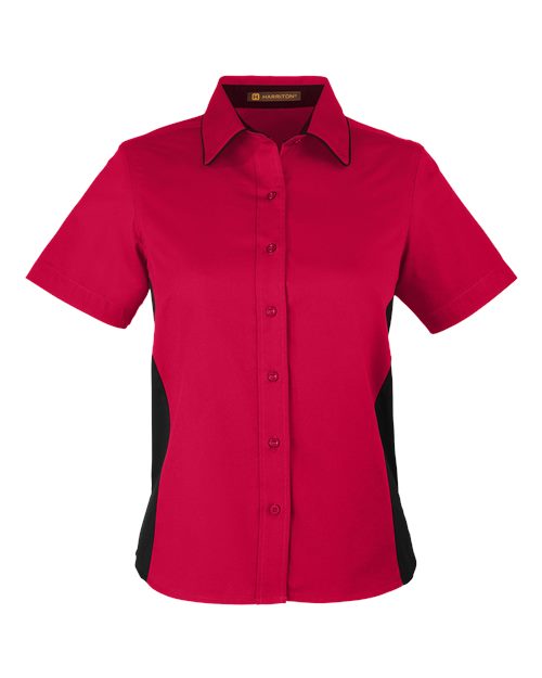 Harriton M586W Women's Flash IL Colorblock Shirt