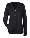 Harriton M425W Women's Pilbloc V-Neck Button Cardigan Sweater