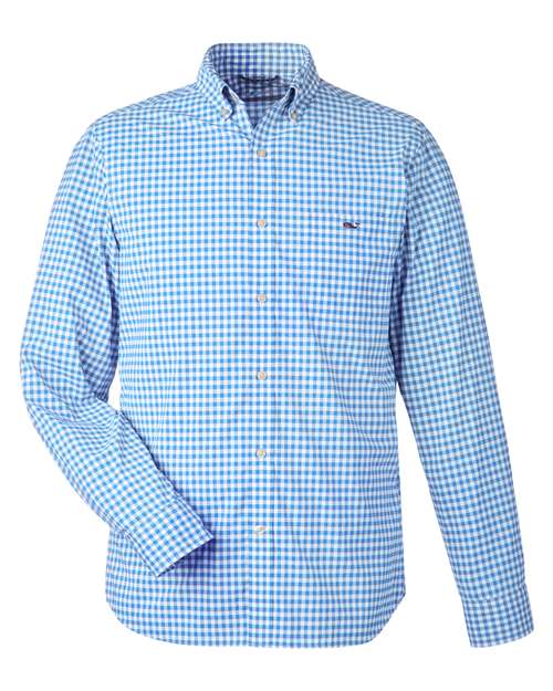 vineyard vines W012060 Men's On-The-Go Nylon Gingham Shirt