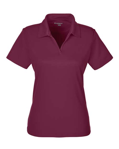 Harriton M353W Women's Double Mesh Polo
