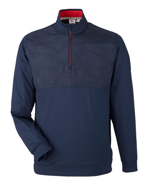 Puma Golf 537472 Men's Volition Camo Cover Quarter-Zip Pullover