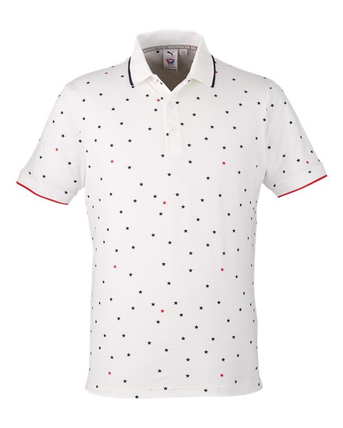 Puma Golf 537477 Men's Volition Skylight Patriotic Polo