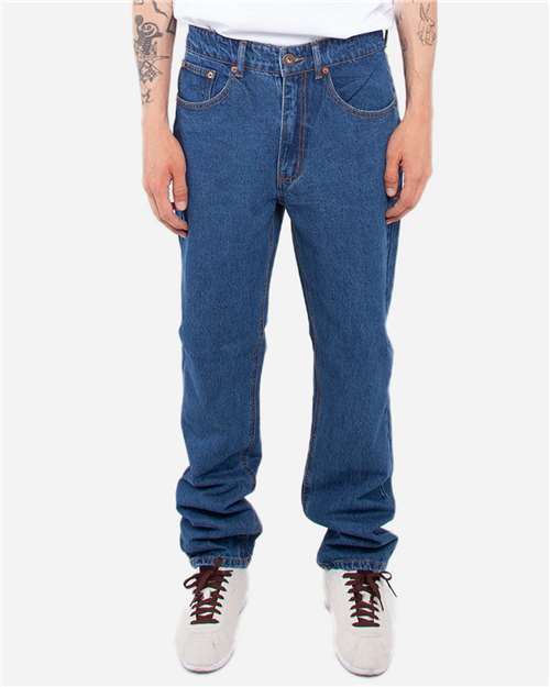 Shaka Wear SHRDJ Men's Raw Denim Straight-Leg Jean Pants