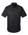 Harriton M582 Men's Foundation Short Sleeve Cotton Twill Dress Shirt with Teflon