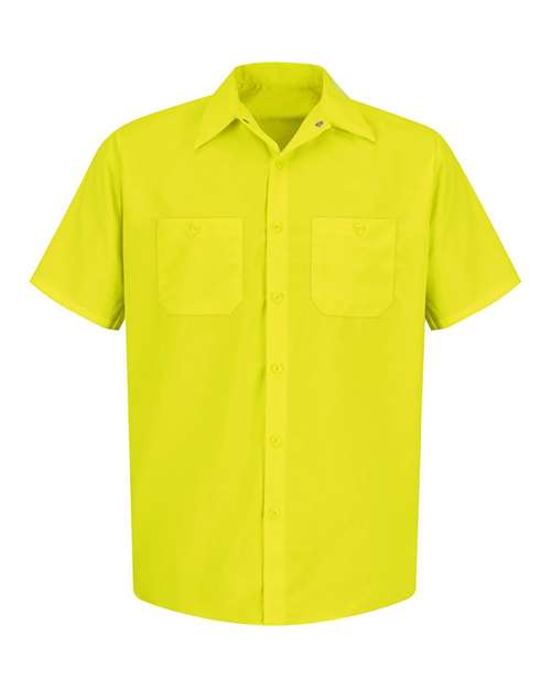 Red Kap SS24 Men's Enhanced Visibility Short Sleeve Work Shirt