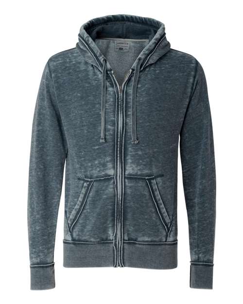 J. America 8916 Men's Vintage Zen Fleece Full-Zip Hooded Sweatshirt