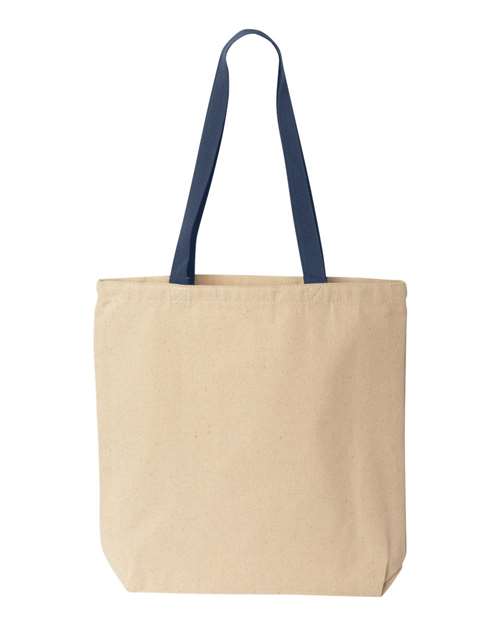 Liberty Bags 8868 Natural Tote with Contrast-Color Handles