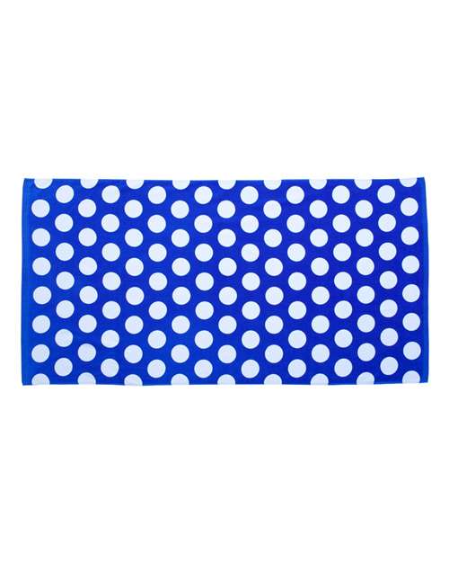 Carmel Towel Company C3060P Polka Dot Velour Beach Towel