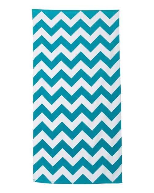 Carmel Towel Company C3060X Chevron Velour Beach Towel