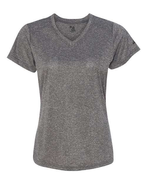 Badger 4362 Women's Pro Heather V-Neck T-Shirt