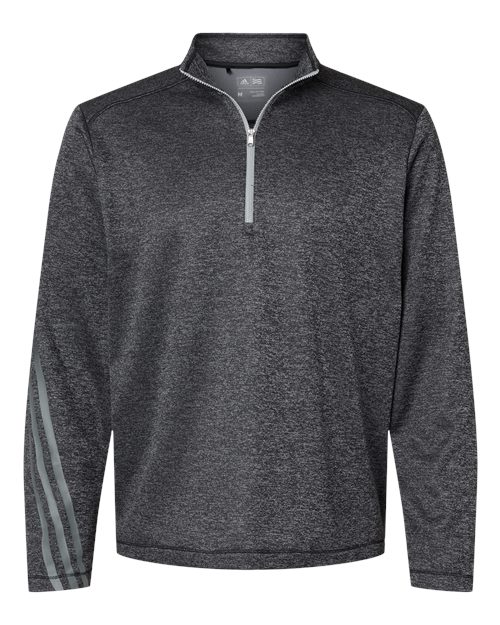 Adidas A284 Men's Brushed Terry Heathered Quarter-Zip Pullover