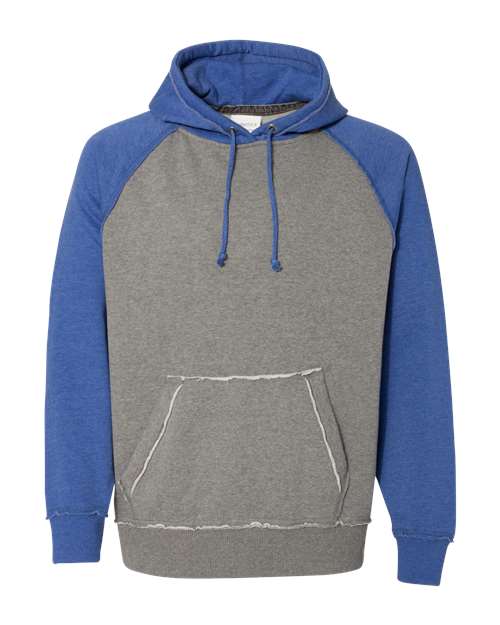 J. America 8885 Men's Vintage Heather Hooded Sweatshirt