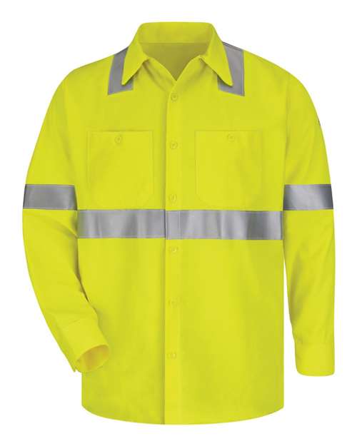 Bulwark SMW4 Men's High Visibility Long Sleeve Work Shirt