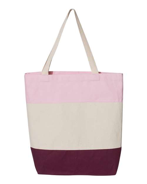 Q-Tees Q125900 11L Tri-Color Tote