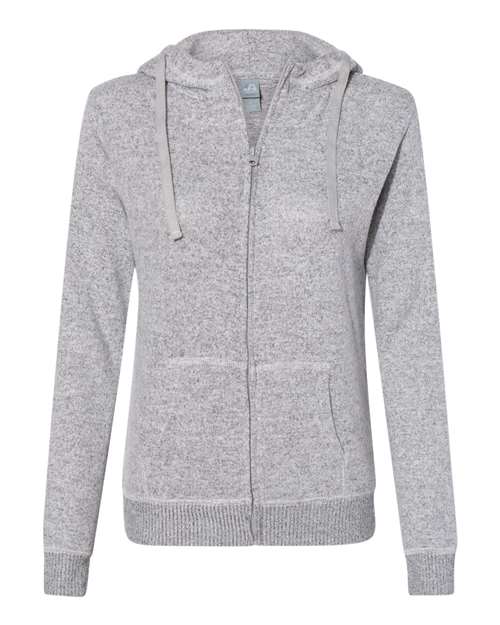 J. America 8656 Women’s Cozy Jersey Hooded Full-Zip