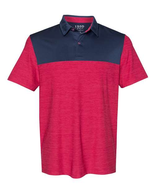 IZOD 13GG004 Men's Colorblocked Space-Dyed Polo