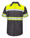 Red Kap SY80 Men's Hi-Visibility Colorblock Ripstop Short Sleeve Work Shirt