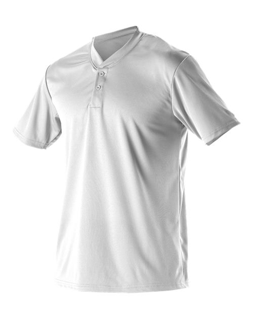 Alleson Athletic 522MM Men's Baseball Two Button Henley Jersey