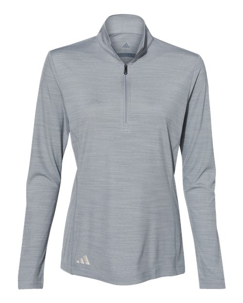 Adidas A476 Women's Lightweight Mélange Quarter-Zip Pullover