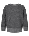 LAT 2279 Youth Harborside Mélange French Terry Long Sleeve with Elbow Patches