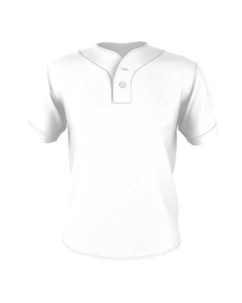 Alleson Athletic 52MTHJ Men's Two Button Mesh Baseball Jersey With Piping