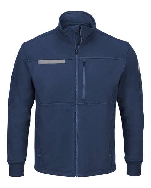 Bulwark SEZ2 Men's Zip Front Fleece Jacket-Cotton /Spandex Blend
