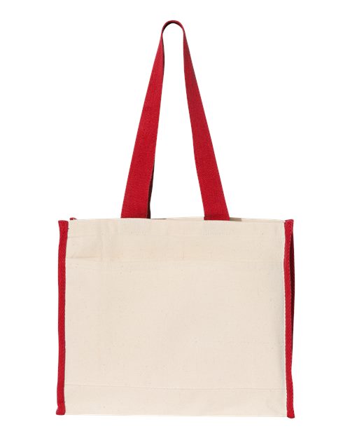 Q-Tees Q1100 14L Tote with Contrast-Color Handles